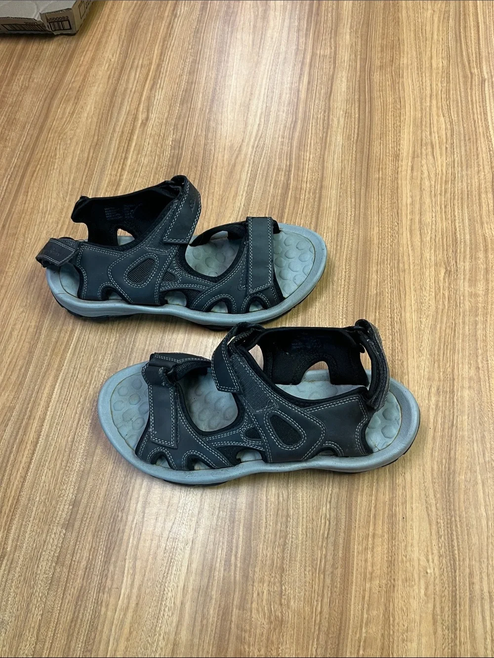 Eddie Bauer Men’s Black Gray Adjustable Hiking Sandals